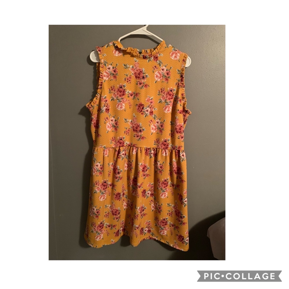 Floral mustard dress